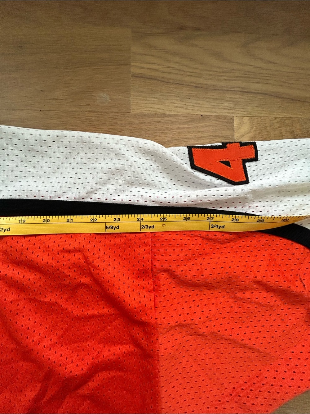 Vintage Abercrombie & Fitch Orange Mesh Hockey Jersey - Picture 6 of 16